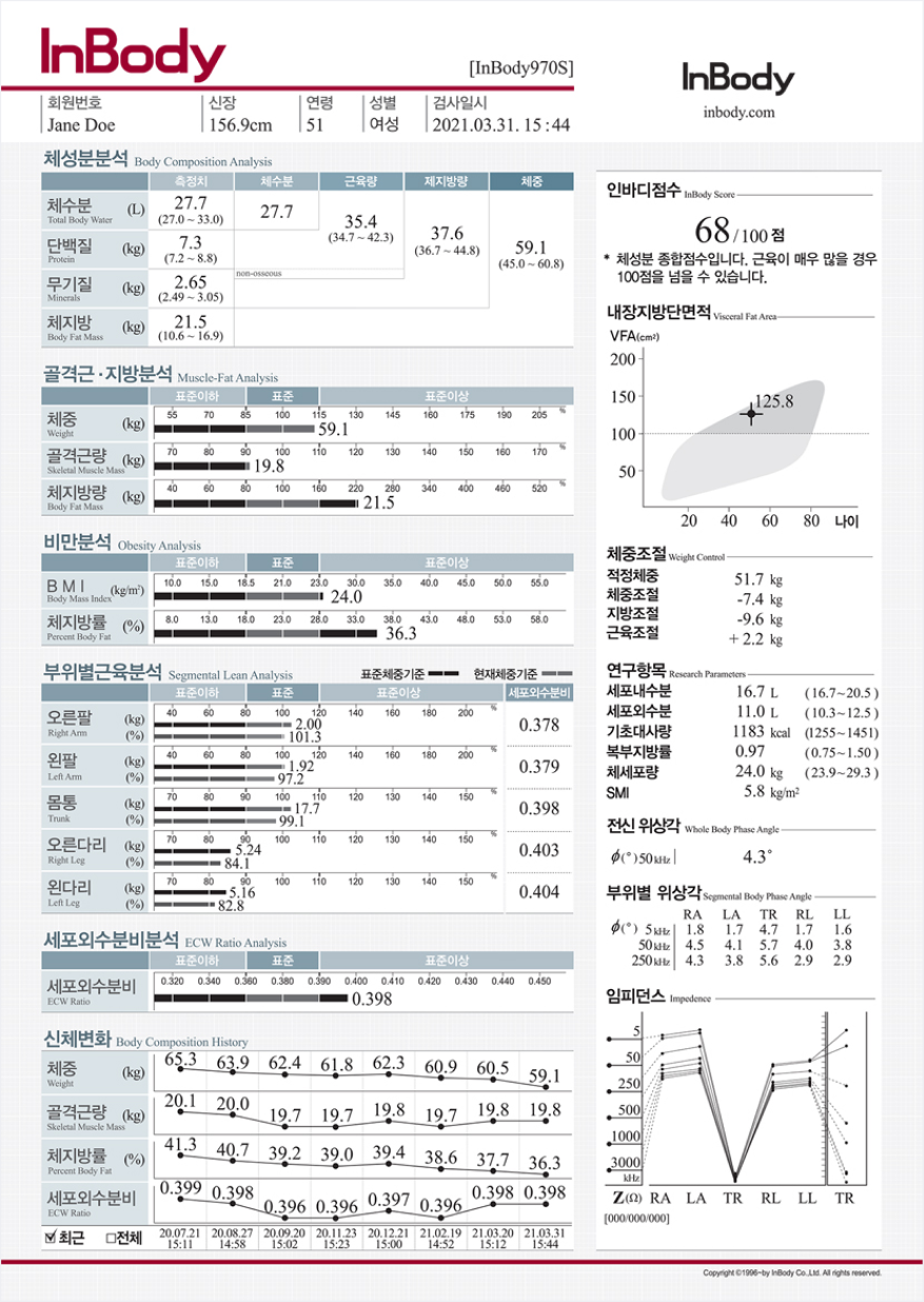 체성분결과지결과지
